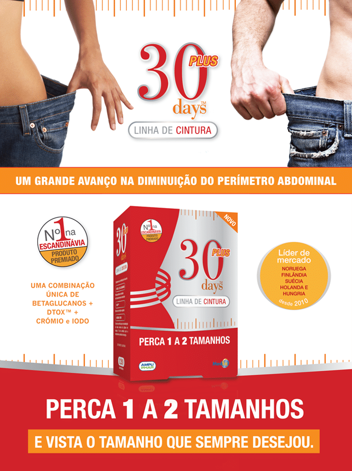 30 days Plus Linha de Cintura 120 comprimidos